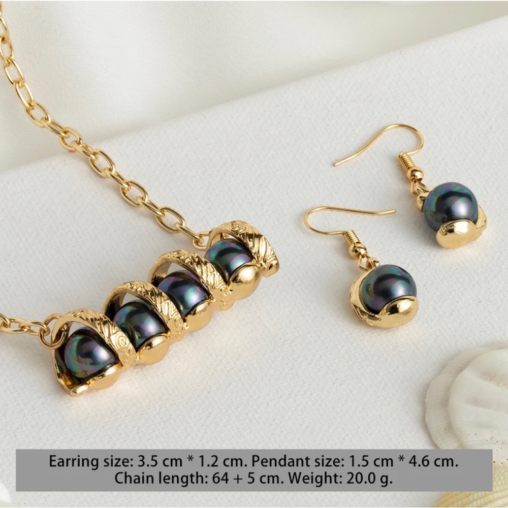 New Cring CoCo Fashion Pearl Earrings,Necklace
Polynesian Hawaïian Jewelry Set